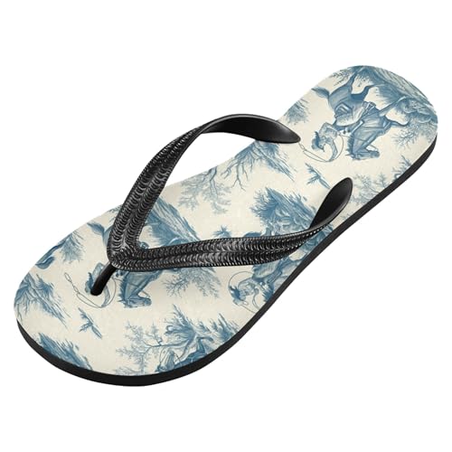 Burbuja Retro Cowgirls Flip Flops for Women Men, Soft Thong Sandals Rubber Slippers for Pool Beach Essentials2