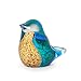 LONGWIN Handmade Glass Bird Figurine Blown Art Animal Sculpture Home Decoration Tabletop Centerpiece
