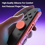 12PCS Thumb Grips Compatible with Nintendo Switch 2,Thumb Grip Caps for Switch 2,Enhanced Gaming Grip Set, Improve Control and Guard Joystick Wear, Grip Button Stick Cover(Blue, Orange, Black)