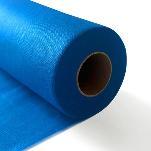 Chemin de Table en Non-tissé, Ruban de Table, Nappe décorative, Polyvalent,0.3 × 25M, 30g/㎡, Bleu lac, pour Mariages, Anniversaire, Fêtes, Décoration de...