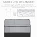 kwmobile Hülle kompatibel mit Apple iMac 24" - mit Fach für Apple Magic Keyboard, Magic Mouse und Kabel - Hellgrau