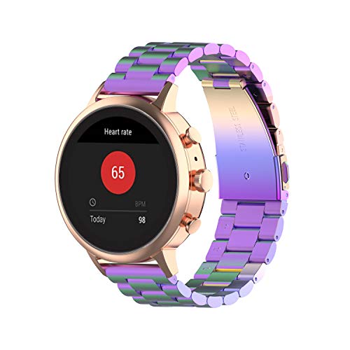 Image of FitTurn 22MM Bands Compatible with Cubitt Aura /Aura Pro /CT2 Pro /CT4 /Viva Pro /Viva Smartwatch, Replacement Metal Bracelet Premium Solid Stainless Steel Watch Band Strap Wristbands for Cubitt Aura /Aura Pro /CT2 Pro /CT4 /Viva Pro /Viva