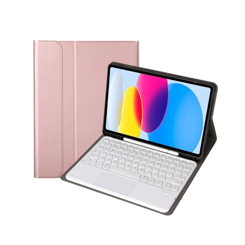 Funda para Samsung Galaxy Tab S11 de 2025 con teclado táctil rosa