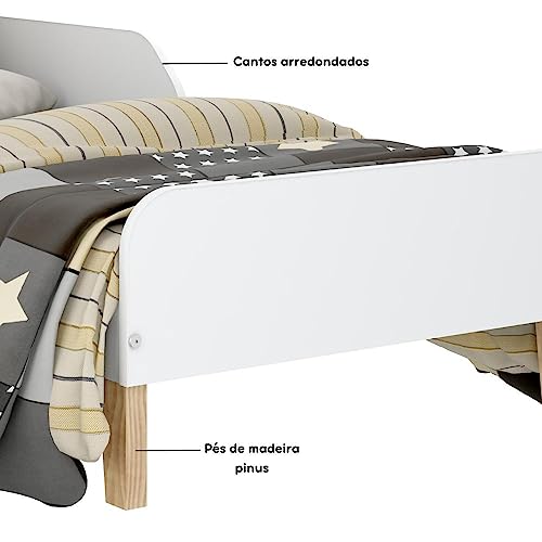 Cama Infantil Solteiro Montessori Movelbras Branco