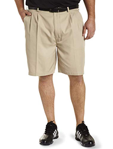 Reebok Big and Tall Golf Play Dry Continuous Comfort Pleated Shorts, Khaki, 46 Reg Reebok Big and Tall Golf Play Dry Continuous Comfort Pleated Shorts, Khaki, 46 Reg