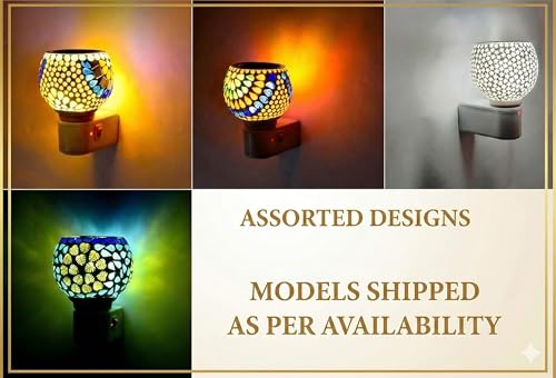 Image of COHAL Ceramic Electric Kapoor Dani with Night Lamp | Camphor Burner Diffuser | Kapur Dani for Pooja | Aroma Dhoop Dani for Home, Office, Temple Gift | Aroma Incense Burner, (Multicolour)