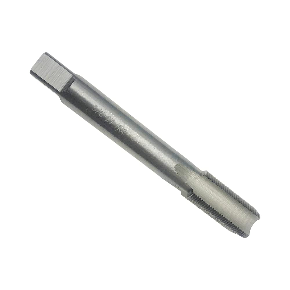 Set di Maschi e filiere filettate da 5/8"-27 HSS Destro, Maschio filettato da 5/8 x 27 uns e filiera Tonda RH, maschiatrice per fresatura filettata da 5/8-27 Utensile da Taglio da 5/8-27