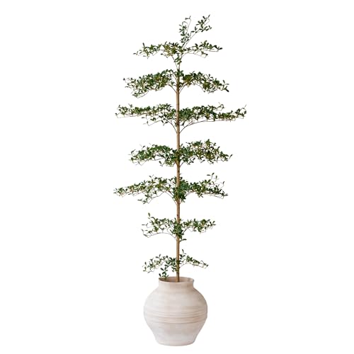 VYNT Black Olive Tree Artificial 7 Feet Tall, Artificial Shady Lady Tree, Faux Decorative Tree