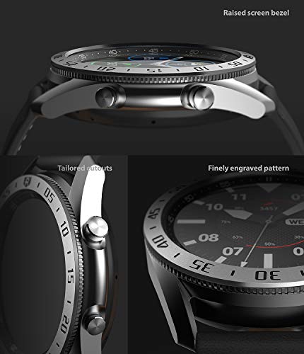 Image of Ringke Bezel Styling for Galaxy Watch 3 45mm Bezel Ring Adhesive Cover Anti Scratch Stainless Steel Protection for Galaxy Watch 3 45mm Accessory - Silver [45-01]