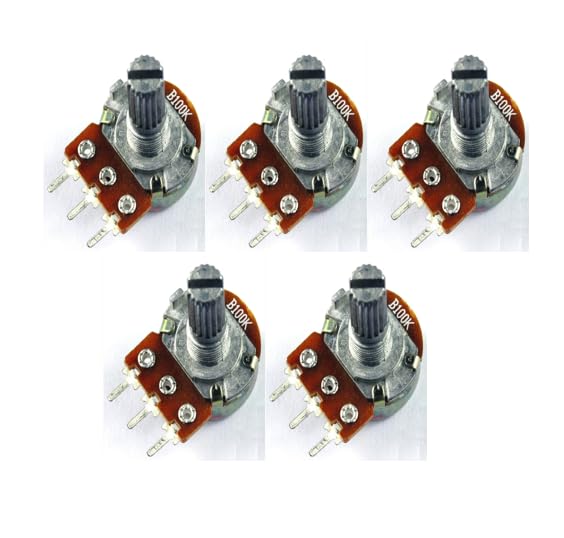 SP B100K ohm single variable resistor Round potentiometer (Pack of 5) (B0CPVWLQPP) Amazon Price History, Amazon Price Tracker