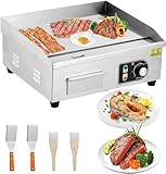 ACONEE Electric Griddle,30-Inch Commercial Electric Grill,Electric Countertop Grill Non-Stick Electric Grill Plate(with plug),Adjustable Temperature Control 122°F-572°F,1600W/110V
