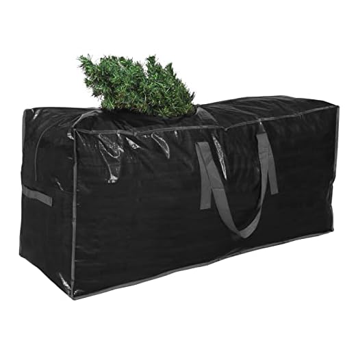 Primode Christmas Tree Storage Bag | Fits Up to 7.5 Ft. Tall Disassembled Tree I 45"x15"x20" Holiday Tree Storage Case | Protective Zippered Artificial Xmas Tree Bag (7.5ft, Black)