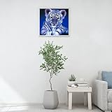 Xiaomoyu 5D DIY Diamond Art Painting Kits Full Drill, Diamond Canvas Rhinestone Embroidery Cross Stitch Crystal Craft Painting Pictures Kits by Numbers for Adults Kids Home Wall Decor - Tiger - Image 3