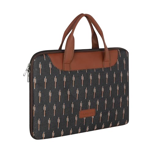 Tabelito Laptop Sleeve Bag 13" to 15.6 inch for Women Jute and Vegan Leather Office Everyday Handbags - Image 2