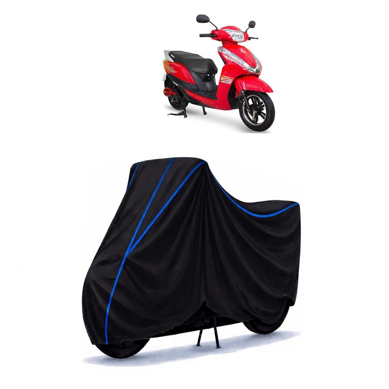 Image of Scooty Cover Water Resistant for Magnus EX Electric | Universal Scooter & Bike Cover | Heavy Duty UV Dust, Rain & Scratch Protection | Elastic Fit All Weather Indoor Outdoor | Black with Blue Piping