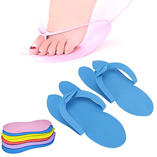 Pantoufles Spa Jetables Mousse Colorée Nail Art Pédicure Tongs Léger Sandales Cover