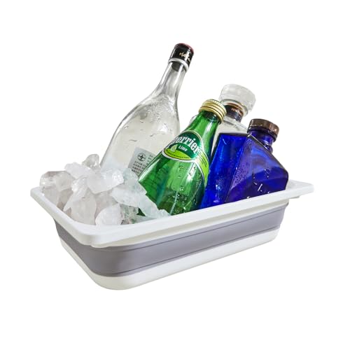 Cubo de Almacenamiento Plegable, Lavabo Plegable Plato Bañera Fregadero, Espacio Grande Gris - Imagen 7 de 29