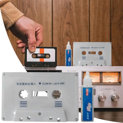Tape Head Cleaner Kit - Audio Cassette Demagnetizer, Dust Remover Cleaning System | Compact Recorder Deck Care Maintenance Kit, Professional Tools - Thumbnail 6