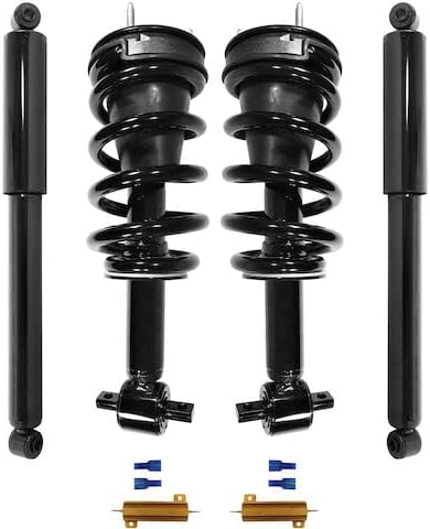 Front and Rear Air Spring to Coil Spring Conversion Kit - 4 Piece - Compatible with 2007-2018 Chevy Tahoe