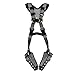 MSA 10194893 V-FIT Standard Safety Harness - Size: Standard (Medium), D-Ring Configuration: Front/Back/Chest, Tongue Buckle Leg Straps, With Shoulder Padding, Full Body Harness