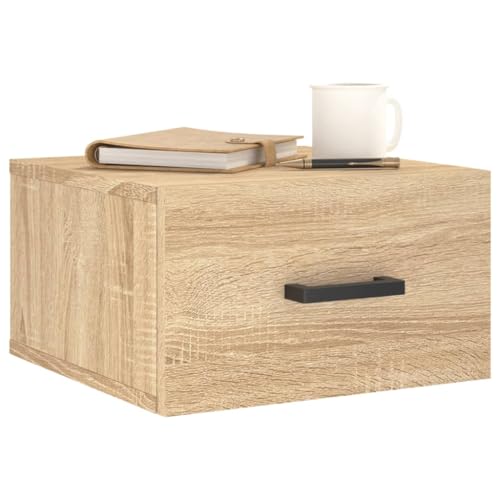Table de chevet murale chêne Sonoma pour libérer de l'espace au sol