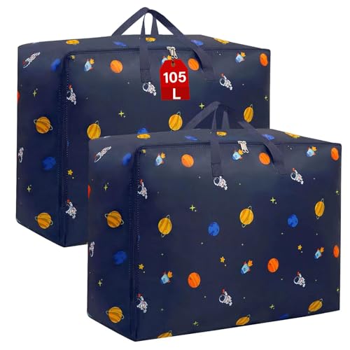 SEPSCO Borse Stoccaggio Vestiti Grande, Immagazzinamento Contenitori Armadio Sottoletto Sacco Piumone Matrimoniale Trasloco Organizer Cambio Stagione per Biancheria da letto Trapunte Cuscini Coperte