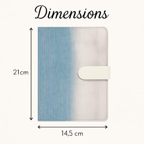 Image of A5 Journal Notebook Diary for Men Women | Office Journal Diary Notebook with Magnetic Flip Lock (200 Ruled Pages, 6 x 8.5 Inches, 80 GSM) (Gradient Blue)
