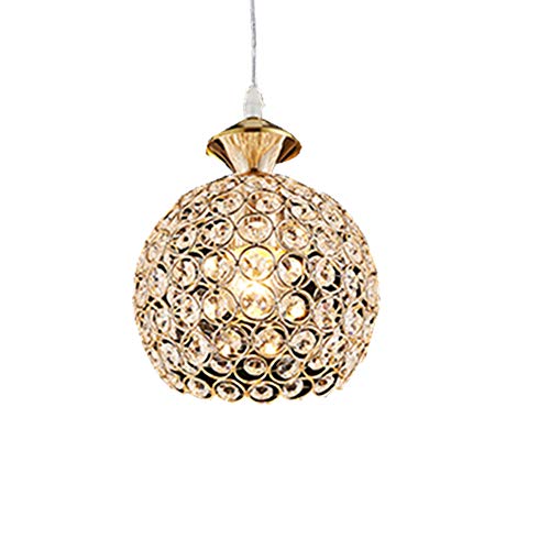 Lustre de Forme Circulaire Lumière - LED Pendentif en Cristal Suspendus au Plafond Moderne(Or)