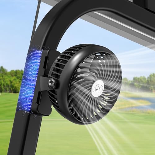 AMACOOL Magnetic Golf Cart Cruise Fan, Portable Travel Fan for Sleeping, Birthday Gifts for Golfer Men Dad Father, 5000mAh Battery Rechargeable, Golf Cart Cruise Travel Essentials Accessories 2026