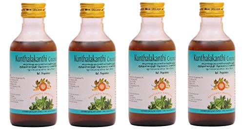 Huile de coco AVP Kunthalakanthi soin cheveux 4x200ml