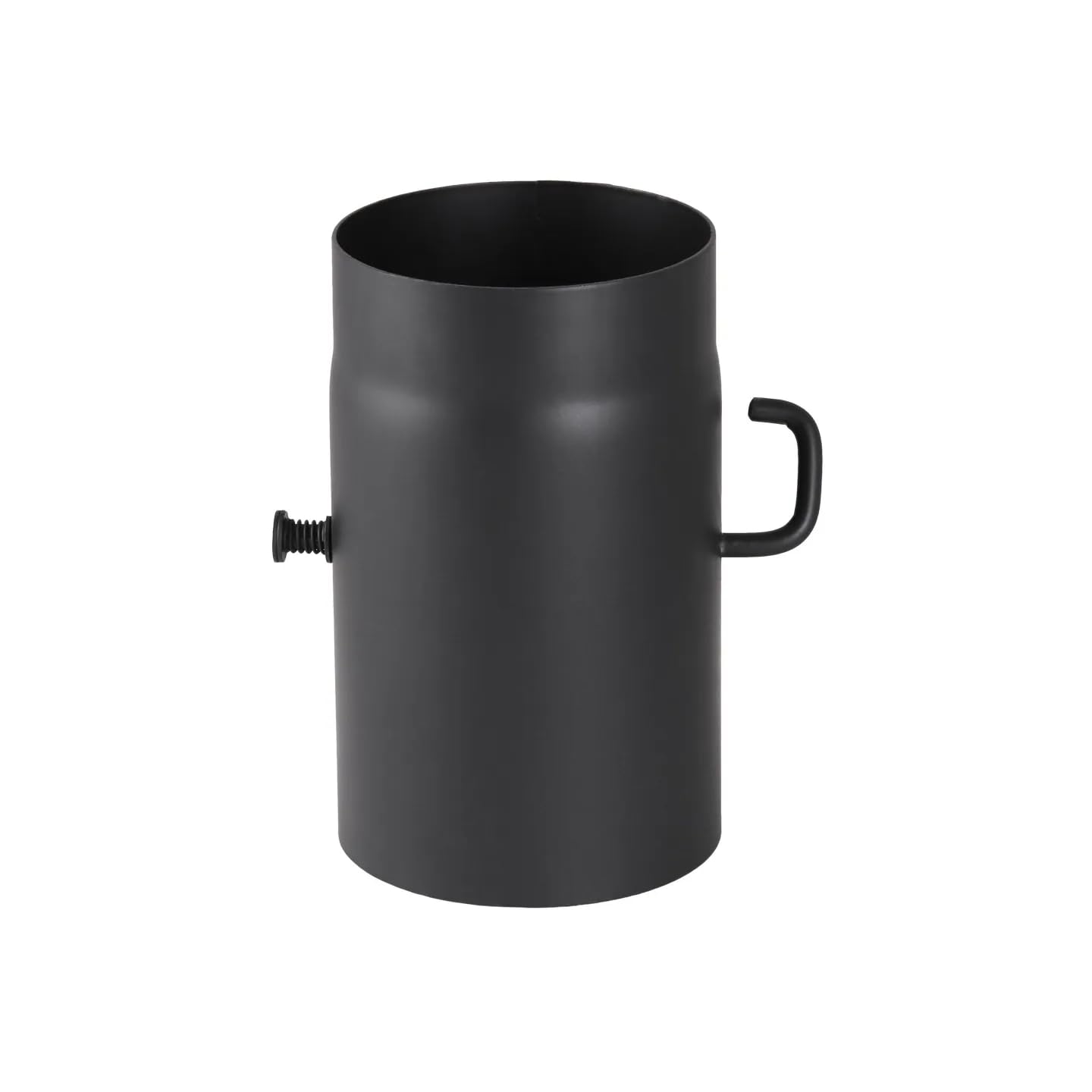 Tubo per stufa, valvola a farfalla Ø150 mm, tubo Szyber con leva, regolatore di trazione, tubo di scarico per stufe a combustibile solido, colore nero, verniciato a polvere, resistente al