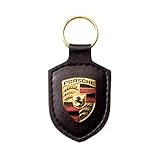 Schlüsselanhänger, Größe: 8,5 x 4 cm, schwarz, Porsche, original