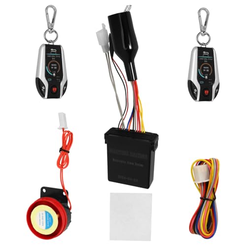 Anneome 1set Motorcycle Remote Start Dual-Function Alarm System for Motorcycles Efficient -Theft for Crowded Parking Lots Arming Security