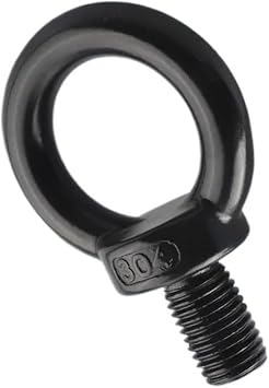 Lifting Eye Nut Eye Bolts M3 M4 M5 M6 M8 M10 M12 M14 M16 M18 M20 M24 Black 304 Stainless Steel Ring Lifting Eyebolt Marine Lifting Eye Screws Ring Bolt Color M20X30 1PC