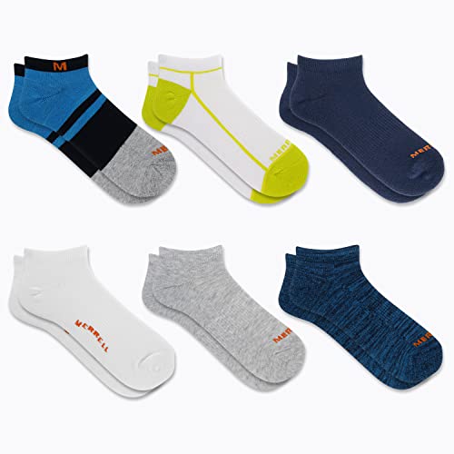 Image of Merrell Men's and Women's Wool Everyday Hiking Socks - 3 Pair Pack - Cushion Arch Support & Moisture Wicking