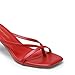 DREAM PAIRS Heels for Women Flip Flops Kitten Low Heels Open Square Toe Thong Heeled Sandals, Fashion Comfort Shoes for Party Casual Slides,Size 9,Red,DWUMFF2503