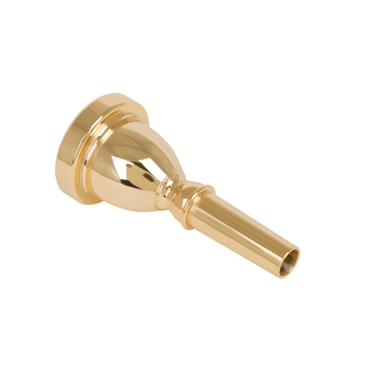 Bocchino Tromba Tuba 18c Oro in Ottone per Musicisti | Finitura Laccata Dorata, Superficie Liscia senza Bave, Adatto a Professionisti e Studenti