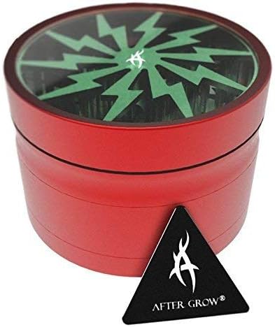 62mm 4 Part Herb Grinder - Limited Edition Red + Green By After Grow