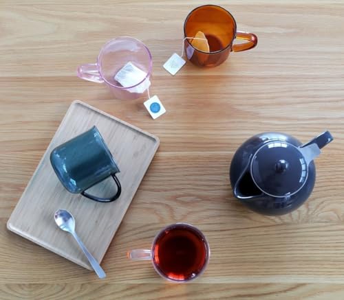 Taza de Vidrio VIVA Minima Eva Azul 14 oz miniatura 5