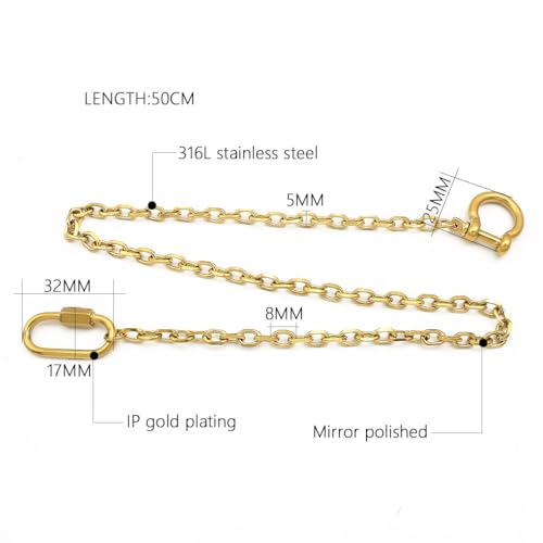 Waterproof 316L Stainless Steel Two Tone Key Lock Pendant Necklace Choker for Women Men PVD Plating Jewelry2