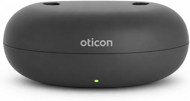 Oticon Desktop Charger 1.0 - Compatible with Oticon Real, More, Play PX, Zircon, OPN S, Ruby, and OPN Play MiniRITE Hearing Aids ONLY