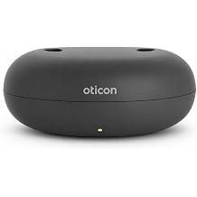 Oticon Desktop Charger 1.0 - Compatible with Oticon Real, More, Play PX, Zircon, OPN S, Ruby, and OPN Play MiniRITE Hearing Aids ONLY