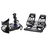 【国内正規品】Thrustmaster スラストマスター T Flight Hotas 4 +TFRP T.Flight Rudder Pedals ジョイスティック用ラダーペダルセット