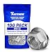10-32 Serrated Flange Hex Lock Nuts, Stainless Steel 304, Bright Finish, Quantity 100 by Fastenere