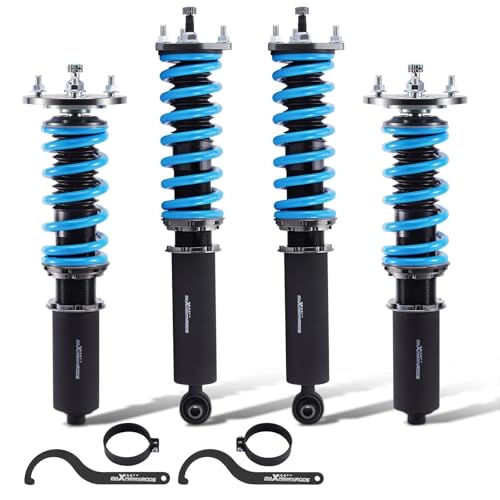 maXpeedingrods Coilover for Lexus IS250 IS350 AWD 2006-2013, T6 Upgraded Lowering Kits, 24 Levels Damper Adjustable Coilovers Suspension Kit, Height Adjustable Shock Absorber Struts, Blue