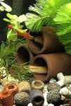Ceramic Shelters, 2 pcs, Fish Tank Accessories, Fish House, Swim Holes Aquatic, Aquarium Cave, Aquarium Ceramic Decor for Freshwater and Saltwater Fish Tank, Pets to Breed, Play and Rest Decor