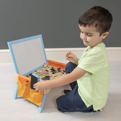 Bluey 102D Creation Station, 2-in-1 Magnetic Whiteboard & Lap Tray for Kids 3+, Colouring Sheets & Foldable Legs - Image 4