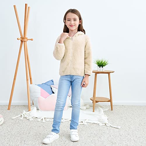 Image of Toddler Girls Boys Fleece Hoody Jacket Zip Up Teddy Coat Warm Winter Outwear