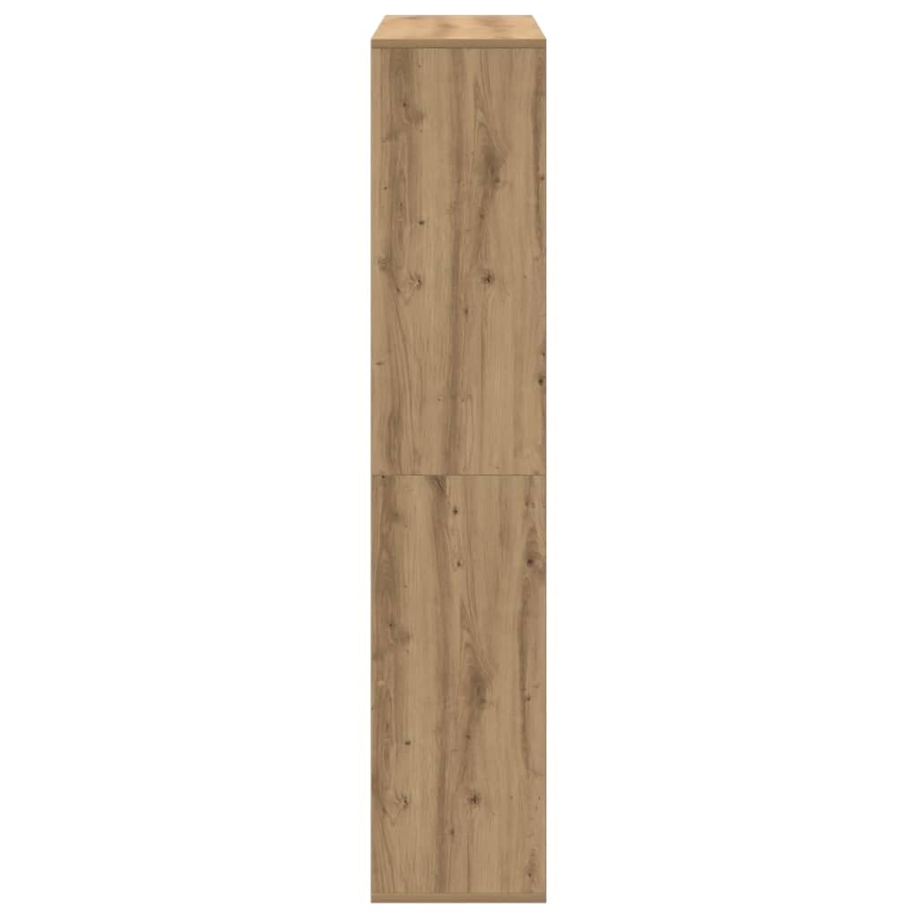 Regał na książki, dąb Artisan, 102 x 29 x 143 cm, materiał drewnopochodny z 11 otwartymi półkami, uniwersalny jako ścianka działowa i miejsce do przechowywania do salonu, biura, pokoju