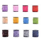 megrez sport 5M/10M Tinsel Chenille Line Crystal Flash Line Multi Colors Fly Fishing Tying Material
